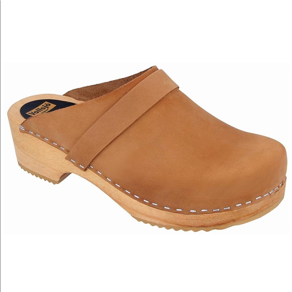Vollsjo Original Leather Clogs size 37 6.5 7